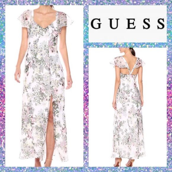 NWT MSRP $128 Guess Los Angeles maxi dress Women's Size 10 - Picture 1 of 7